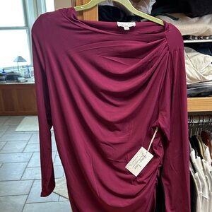 Elegant purple Burgundy Draped top